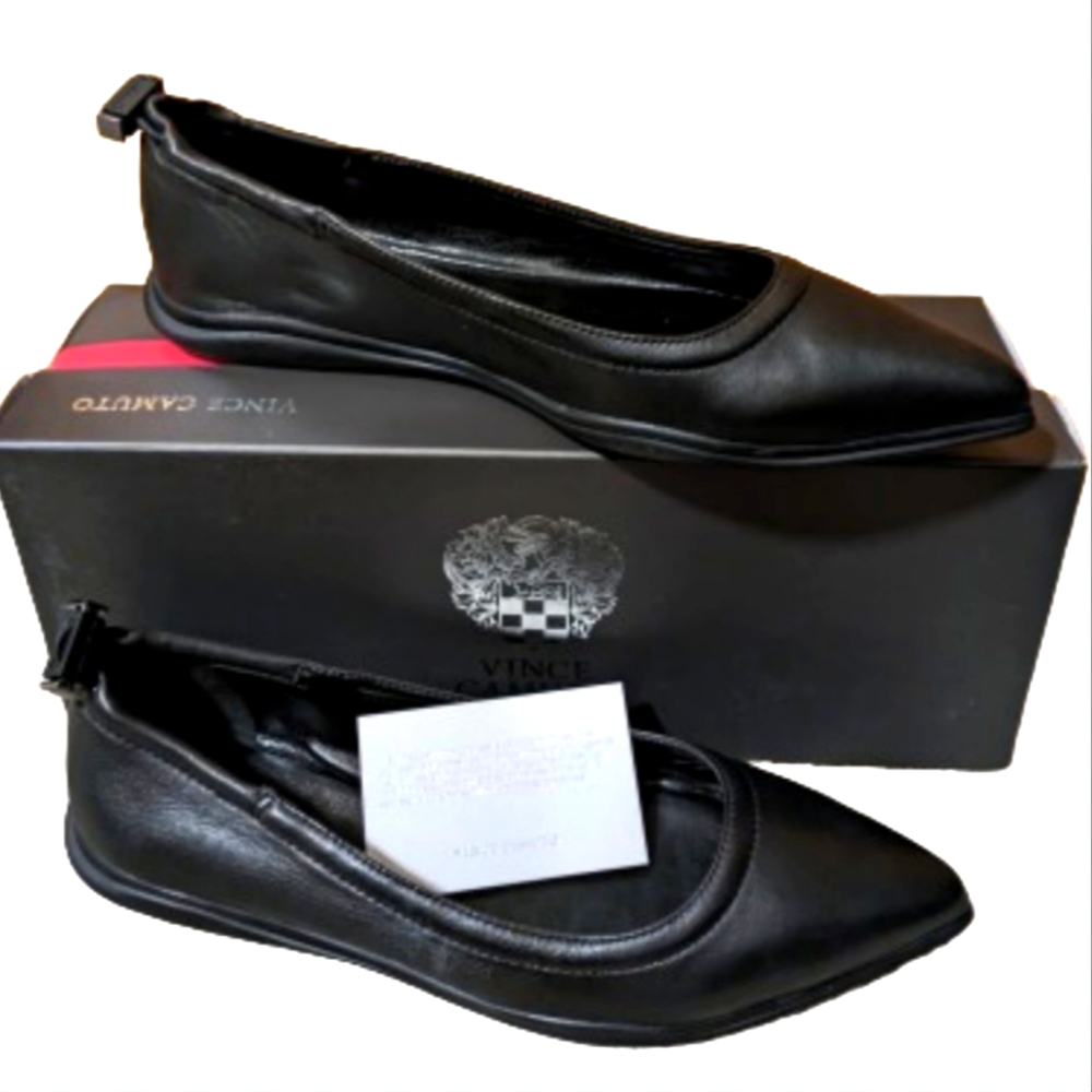 Vince Camuto VC-BENDRETA Black Baby Sheep Flats